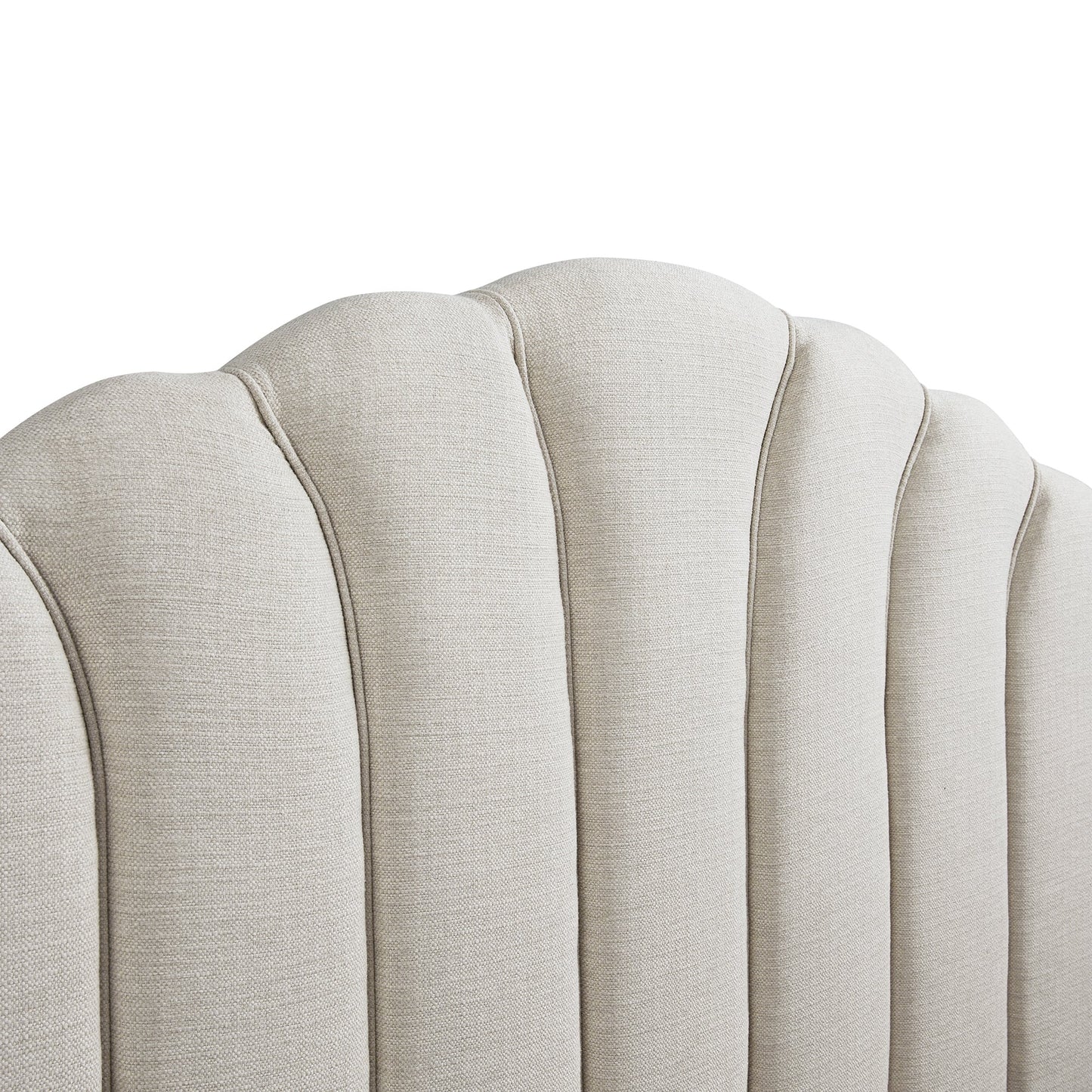 Hana Ottoman Bed with Storage, Ivory Weave Fabric