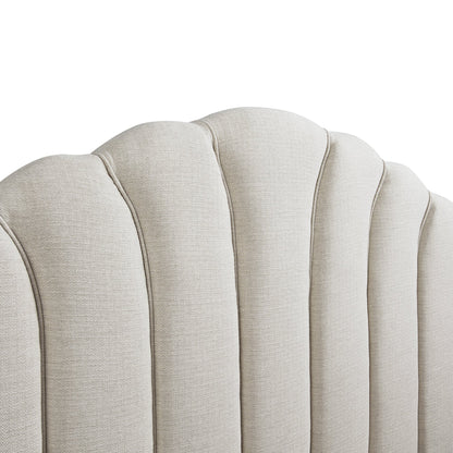 Hana Ottoman Bed with Storage, Ivory Weave Fabric