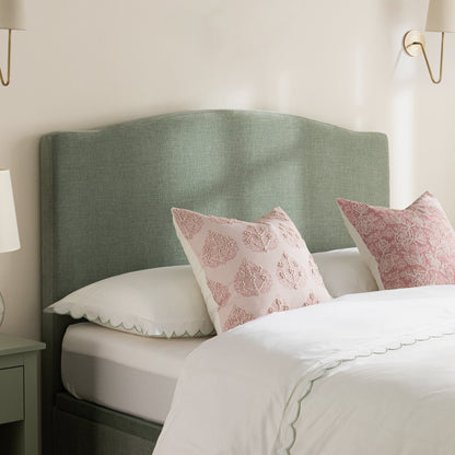 Chilworth Upholstered Ottoman Bed with Storage, Water Green Chenille
