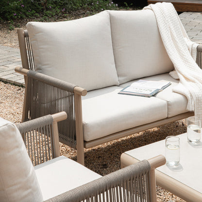 Soller Indoor and Outdoor Rope Weave 4-Seater Sofa Set