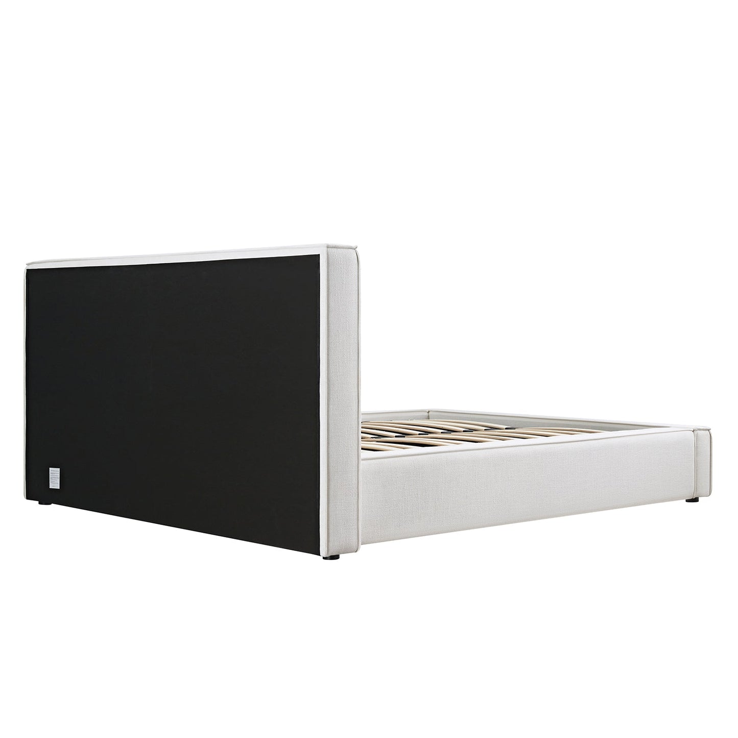 Claudine Ottoman Bed with Storage, Beige Linen
