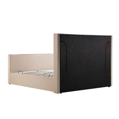 Wilton Champagne Velvet TV Bed with Ottoman Storage