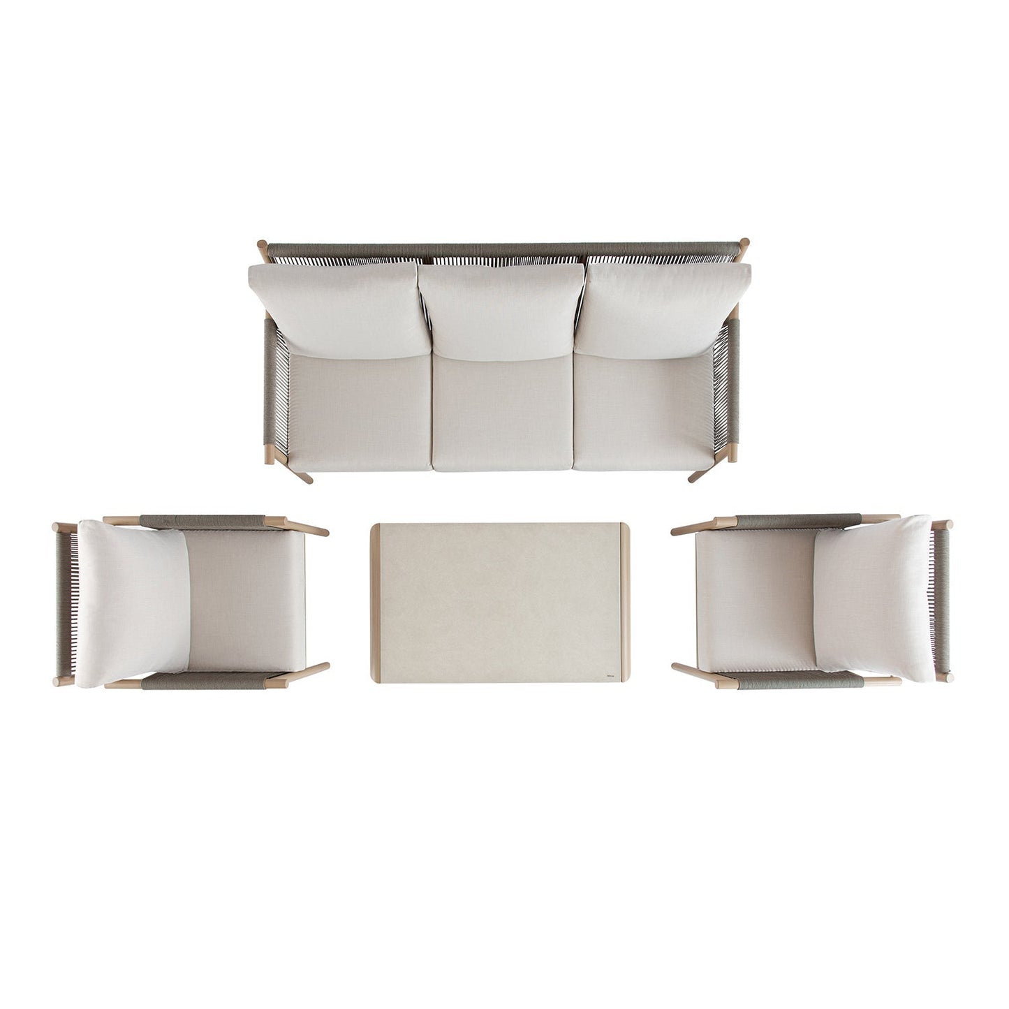 Soller Indoor and Outdoor Rope Weave 5-Seater Sofa Set