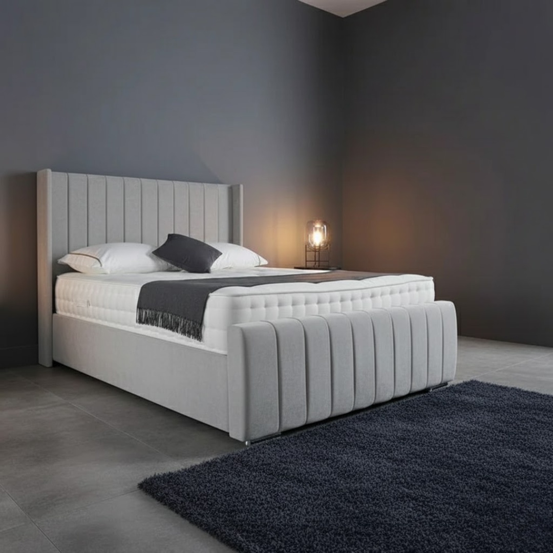 Clara Upholstered Bed Frame - Optional Mattress