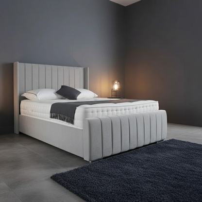 Clara Upholstered Bed Frame - Optional Mattress