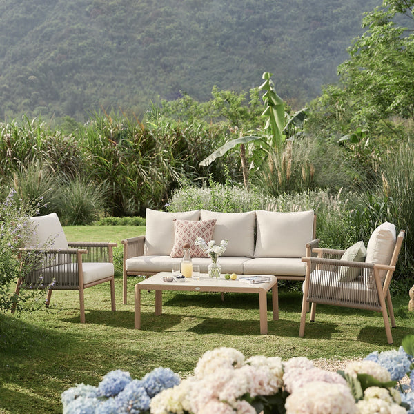 Soller Indoor and Outdoor Rope Weave 5-Seater Sofa Set