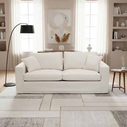 Calista Cream Fabric Sofa