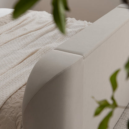 Hadley Champagne Velvet TV Bed with Ottoman Storage