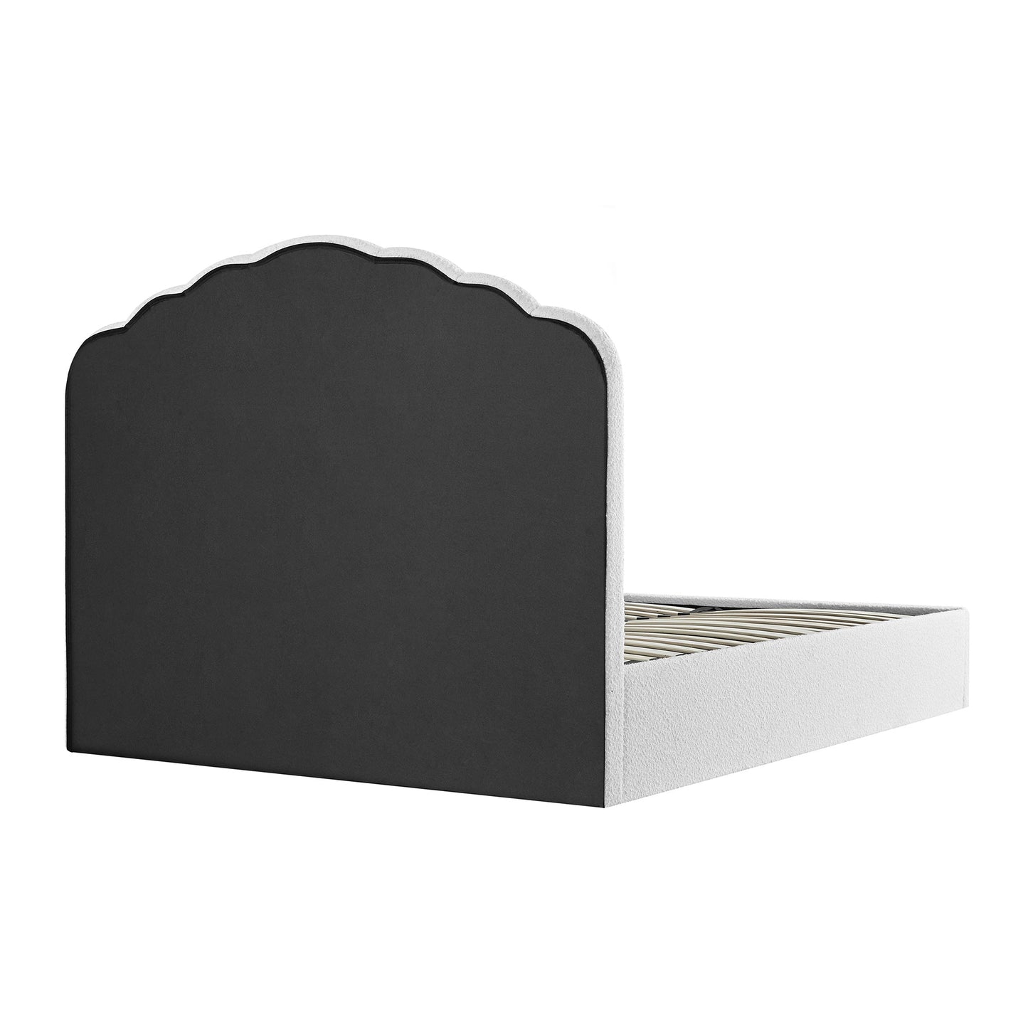 Hana Ottoman Bed with Storage, Ecru Boucle