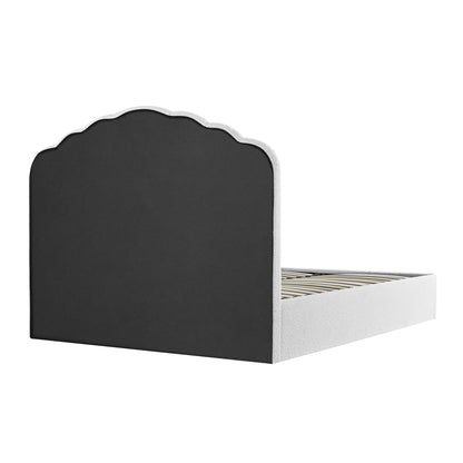 Hana Ottoman Bed with Storage, Ecru Boucle
