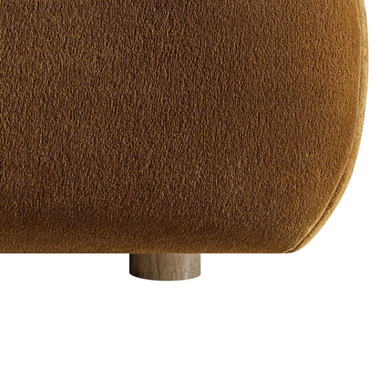 Thera Pillow Headboard Upholstered Bed, Burnt Ochre Chenille