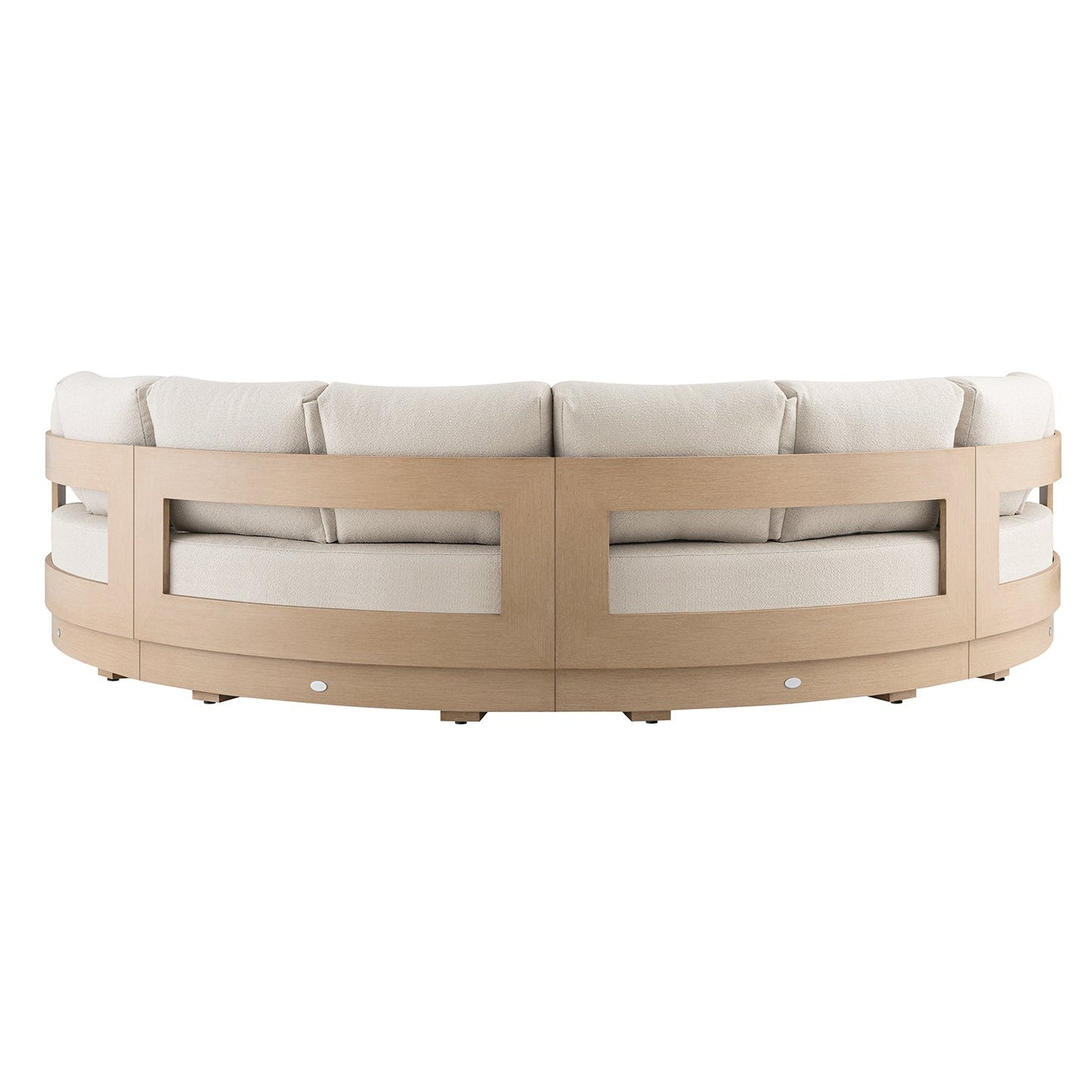 Jardin Aluminium Outdoor Modular Grande 4-Piece Curved Sofa Set, Natural