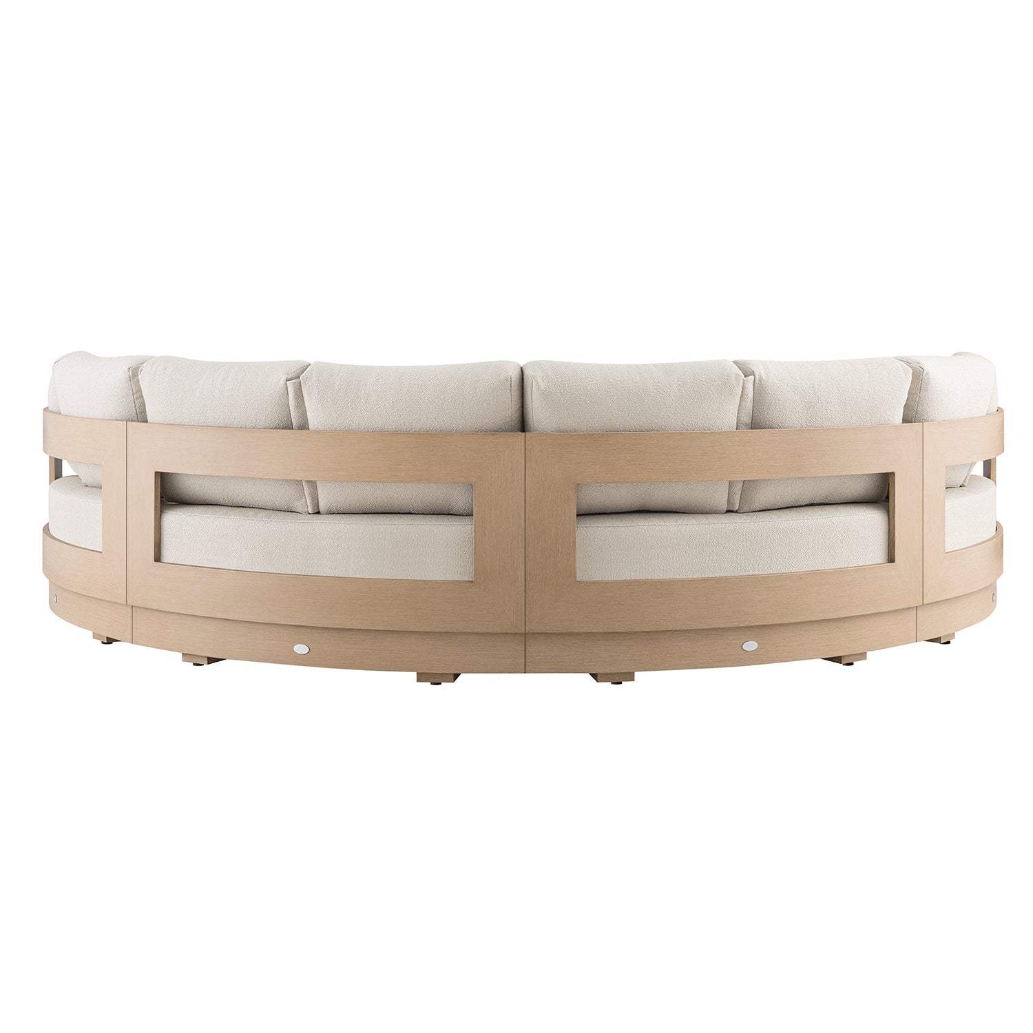 Jardin Aluminium Outdoor Modular Grande 4-Piece Curved Sofa Set, Natural
