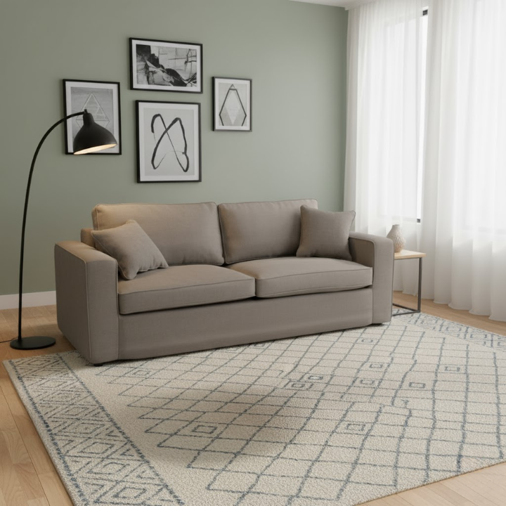 Calista Grey Fabric Sofa
