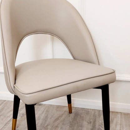 ASTRA LEATHER CHAIR – HIGH QUALITY BLACK LEGS WITH GOLD TIPS – view 17