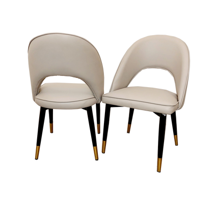 ASTRA LEATHER CHAIR – HIGH QUALITY BLACK LEGS WITH GOLD TIPS – view 2