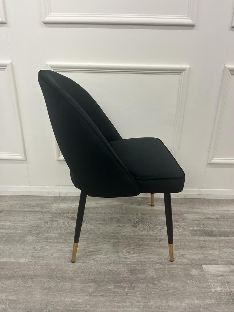 ASTRA LEATHER CHAIR – HIGH QUALITY BLACK LEGS WITH GOLD TIPS – view 20