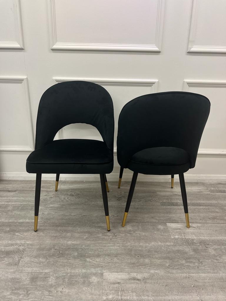 ASTRA LEATHER CHAIR – HIGH QUALITY BLACK LEGS WITH GOLD TIPS – view 21