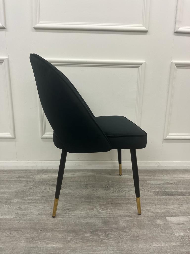 ASTRA LEATHER CHAIR – HIGH QUALITY BLACK LEGS WITH GOLD TIPS – view 23