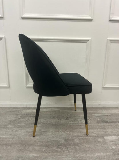 ASTRA LEATHER CHAIR – HIGH QUALITY BLACK LEGS WITH GOLD TIPS – view 23