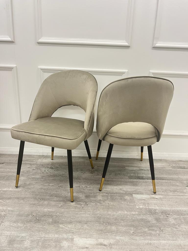 ASTRA LEATHER CHAIR – HIGH QUALITY BLACK LEGS WITH GOLD TIPS