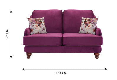 Alicante Purple Fabric High Sofa For Elderly Handmde Monaco Amethyst Set With Wooden Legs – view 6