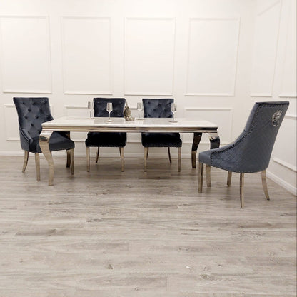 Louis Chrome 1.8m Dinning Table Set