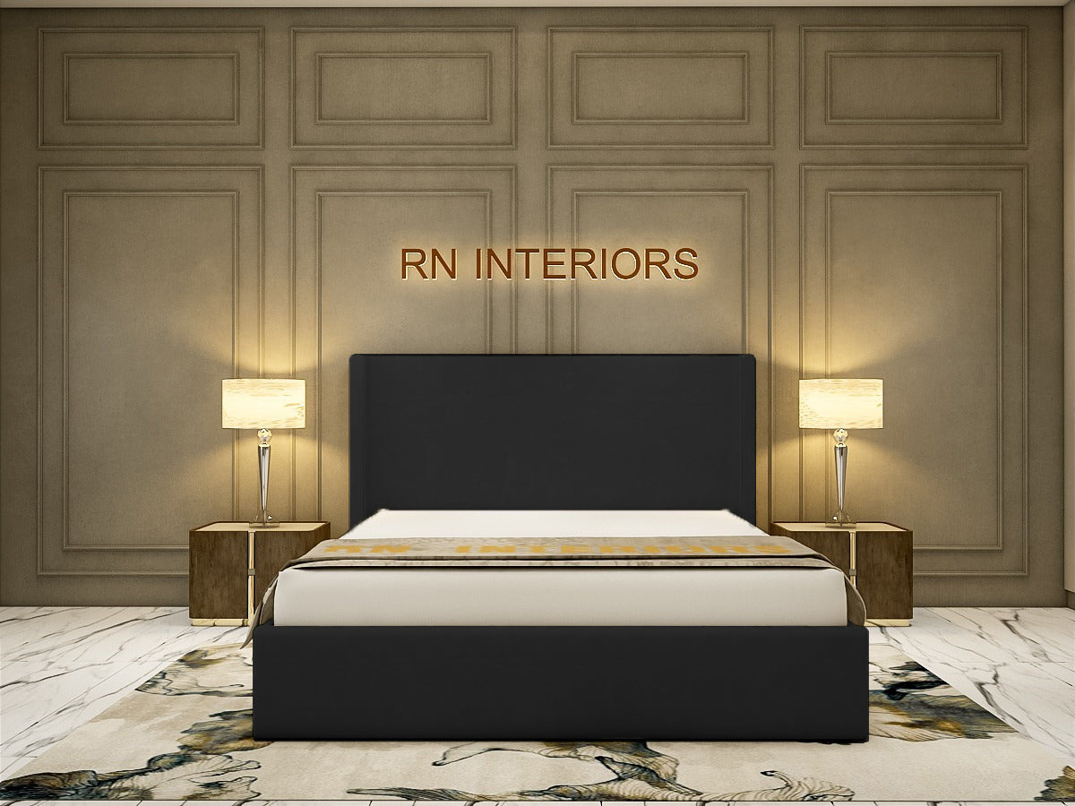 King Sized Bed - Simple Wingback Bed Frame
