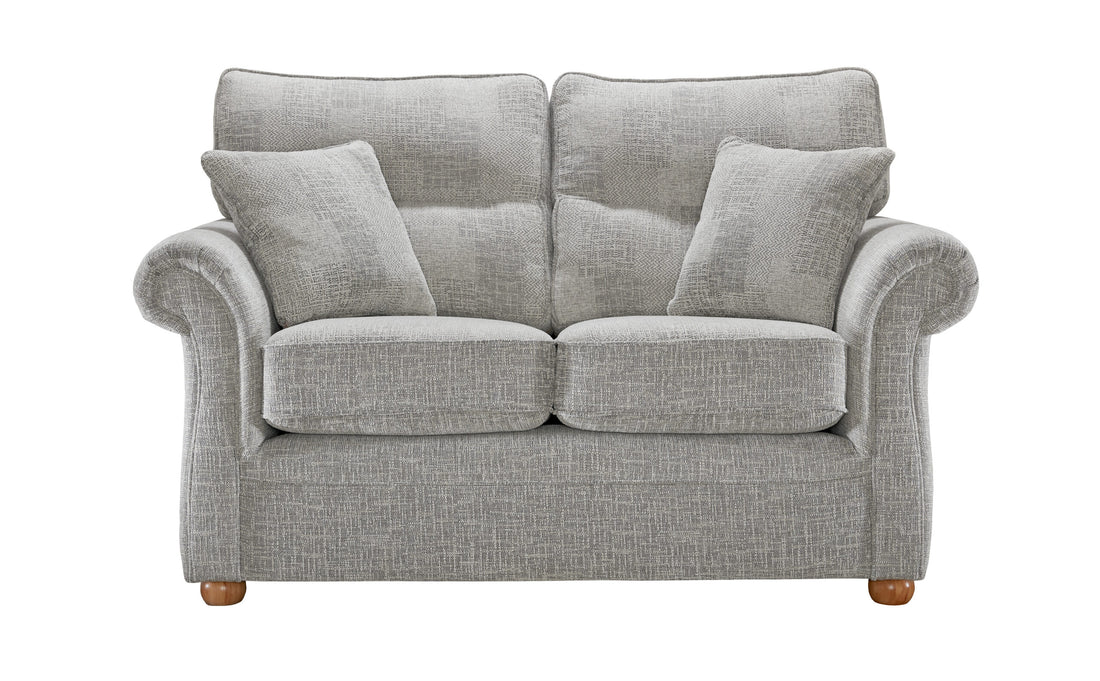 Boston Elegant Tweed Grey Fabric Sofa For Elderly People With Round Wooden Legs – view 4