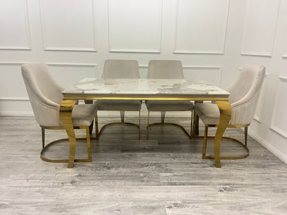 CHELMSFORD VELVET DINING CHAIR GOLD