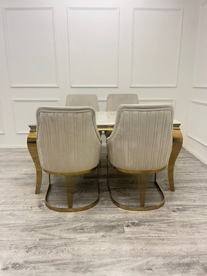 CHELMSFORD VELVET DINING CHAIR GOLD
