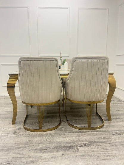 CHELMSFORD VELVET DINING CHAIR GOLD
