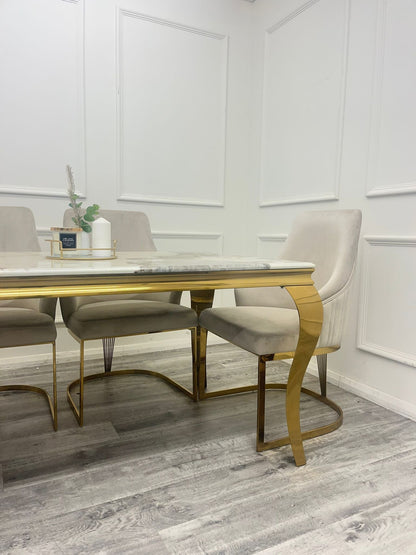 CHELMSFORD VELVET DINING CHAIR GOLD