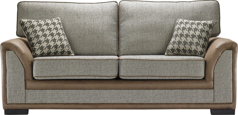 Camden Bespoke Grey Fabric & Leather Piping Modern Design Sofa Suitable For Old People – view 4