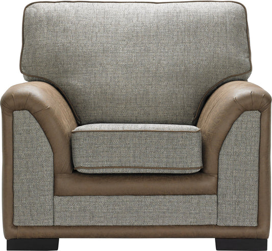 Camden Bespoke Grey Fabric & Leather Piping Modern Design Sofa Suitable For Old People – view 2