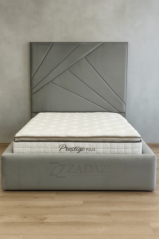 Silver Geometric Luxe Bed – view 2
