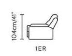 Continental Electric Reclining Grey Fabric Suede Sofas