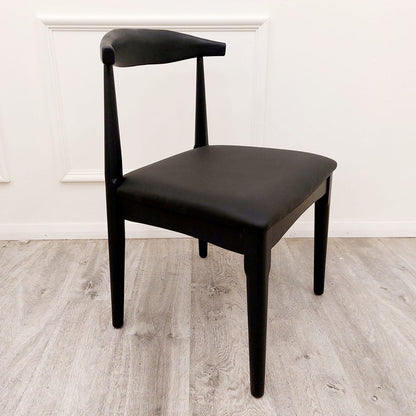 ELSA WOODEN WISHBONE CHAIR WITH MATT.