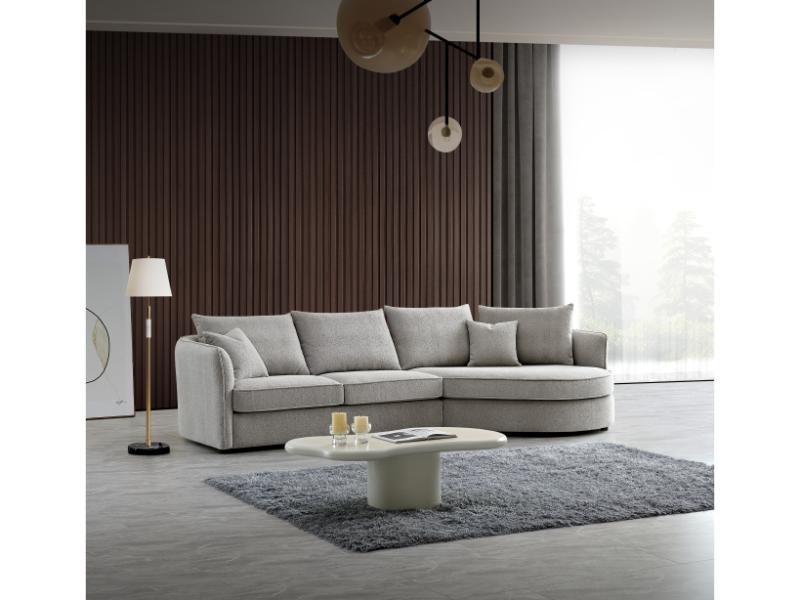 Aluxo Rubin Corner Chaise in Pebble Boucle – view 8
