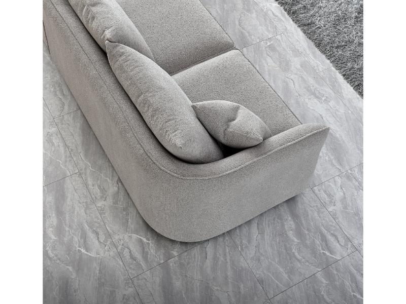 Aluxo Rubin Corner Chaise in Pebble Boucle