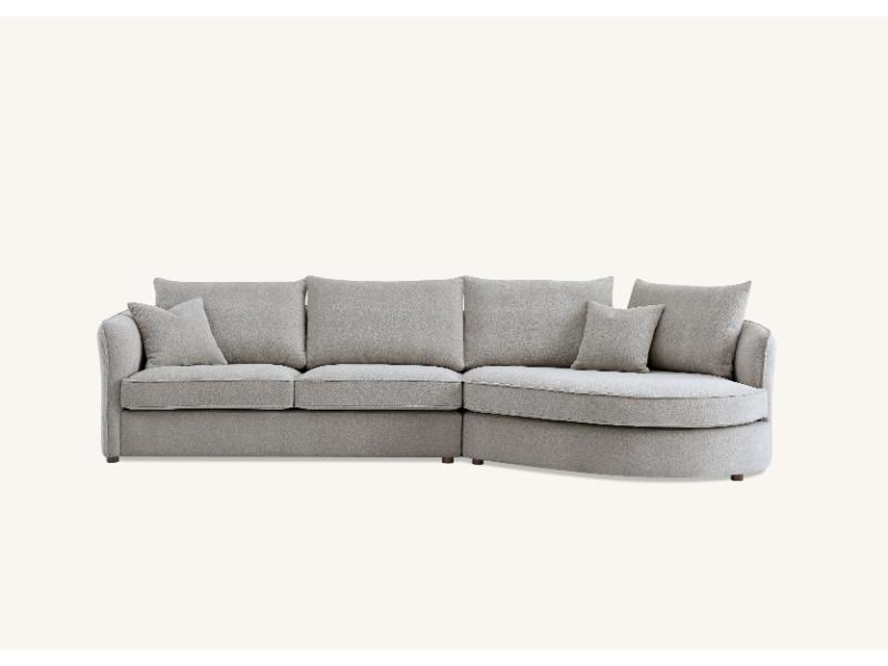 Aluxo Rubin Corner Chaise in Pebble Boucle – view 5