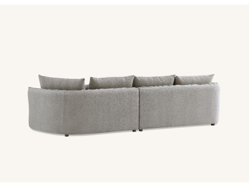 Aluxo Rubin Corner Chaise in Pebble Boucle – view 6
