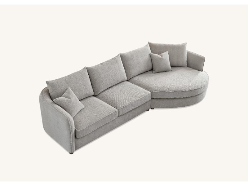 Aluxo Rubin Corner Chaise in Pebble Boucle – view 7