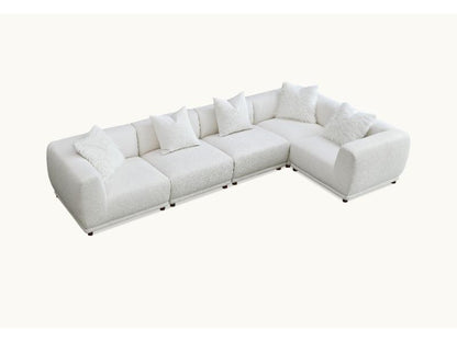 Aluxo Lottie Modular Corner Group in Polar Boucle