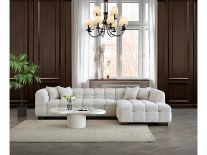 Aluxo Tribeca Right Hand Corner Group in Oatmeal Boucle Fabric – view 5