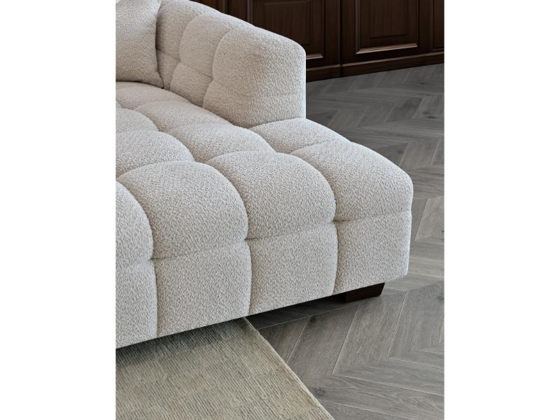 Aluxo Tribeca Right Hand Corner Group in Oatmeal Boucle Fabric – view 2