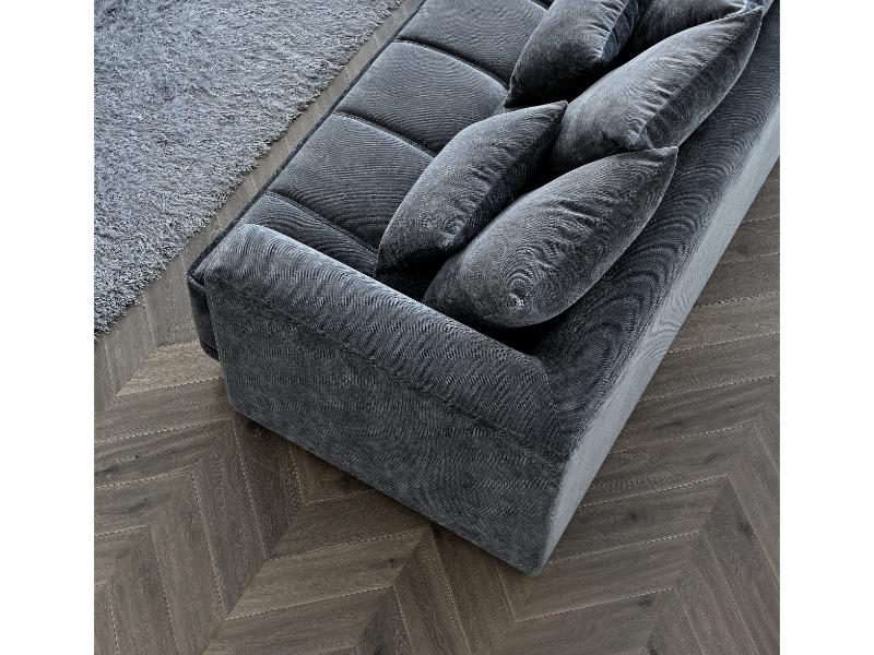 Gramercy 3 + 2 in Steel Velvet