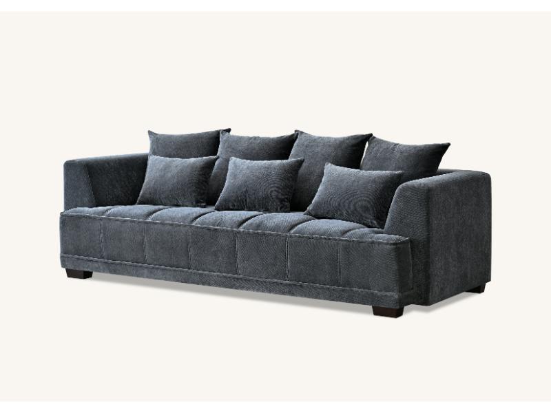 Gramercy 3 + 2 in Steel Velvet