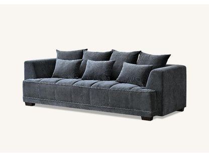 Gramercy Sofa In Steel Velvet 3 seater – view 8