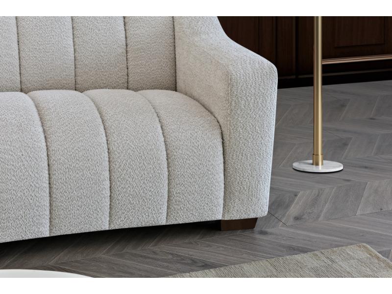 Astoria 3 Seater Sofa in Oatmeal Boucle Fabric – view 2